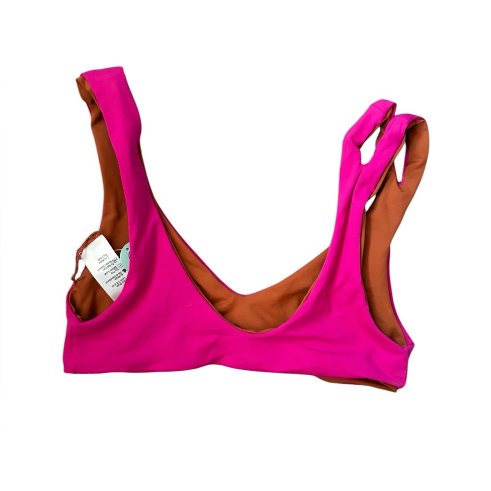 L*Space Reversible One Wave Bikini Top Pink/Burnt Orange Sz S NWT